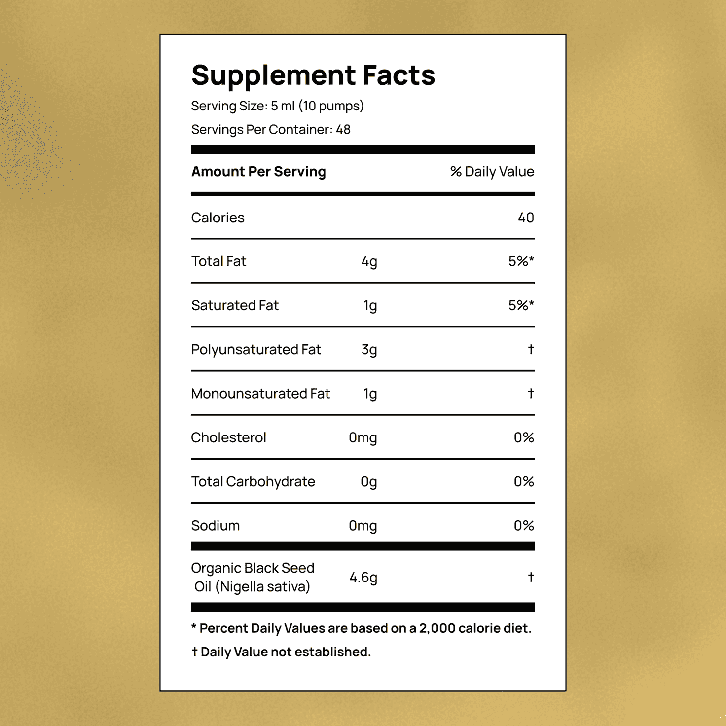 High Potency Cold-Pressed Organic Black Seed Oil with 3% Thymoquinone